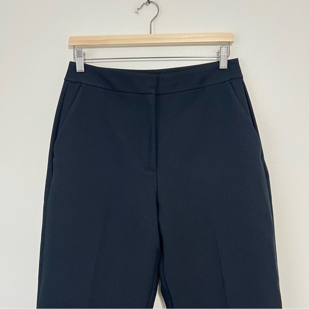 Abercrombie & Fitch High Rise Cuffed Tailored Straight Pants - Black Size 28R - Picture 3 of 8